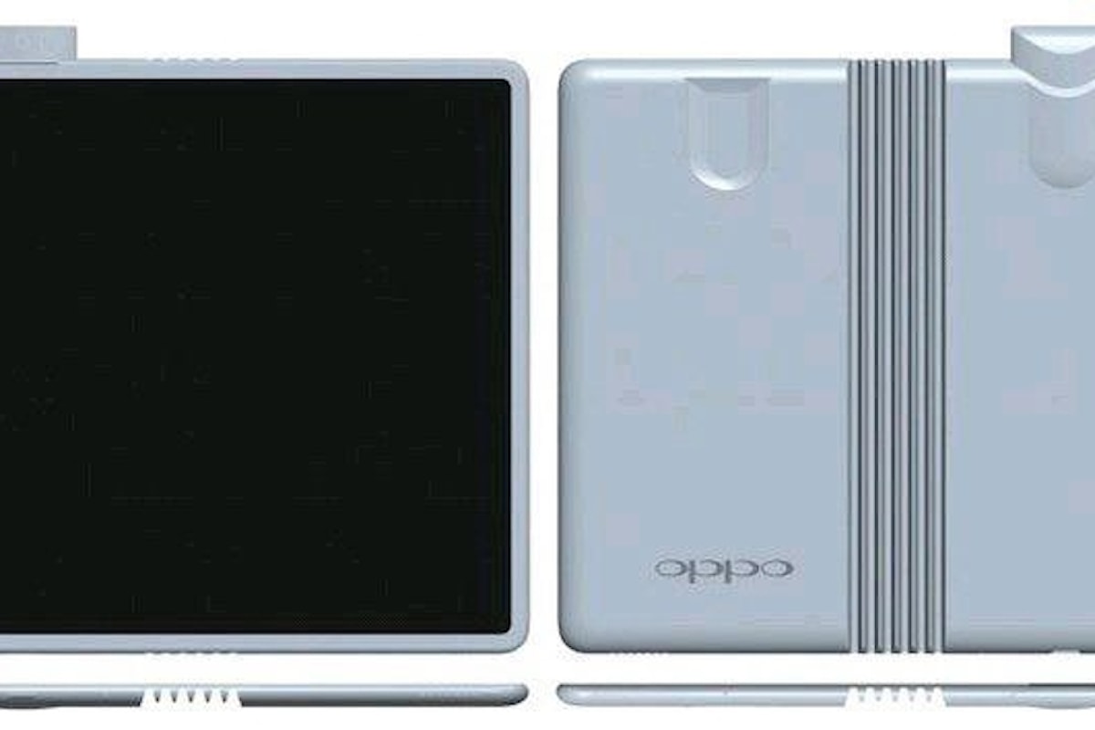 Un brevetto di Oppo mostra le immagini di uno smartphone pieghevole con fotocamera pop-up