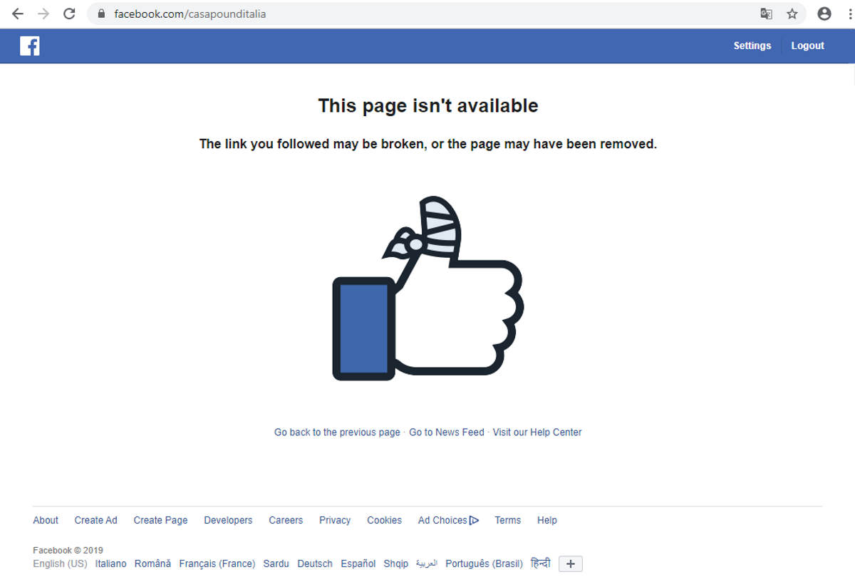 Il Tribunale Civile di Roma: Facebook deve rimettere in linea la pagina di CasaPound