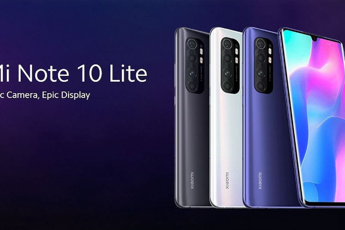 Xiaomi Mi Note 10 Lite arriva ufficialmente in Italia a 399,99 euro