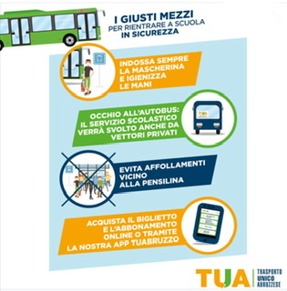 TUA: TUTTE LE CORSE SCOLASTICHE A PARTIRE DA LUNEDÌ 13 SETTEMBRE 