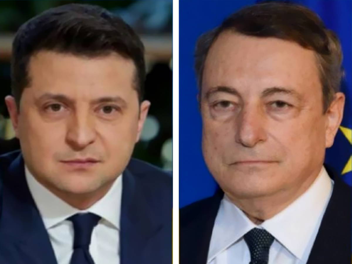 Draghi a Zelensky: L'Italia fornirà all'Ucraina assistenza per difendersi