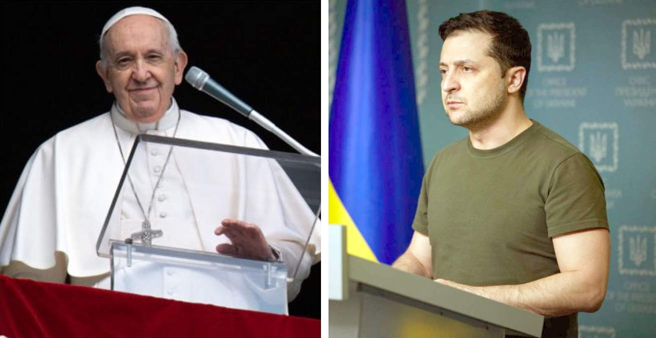 Secondo colloquio telefonico tra papa Francesco e Zelensky