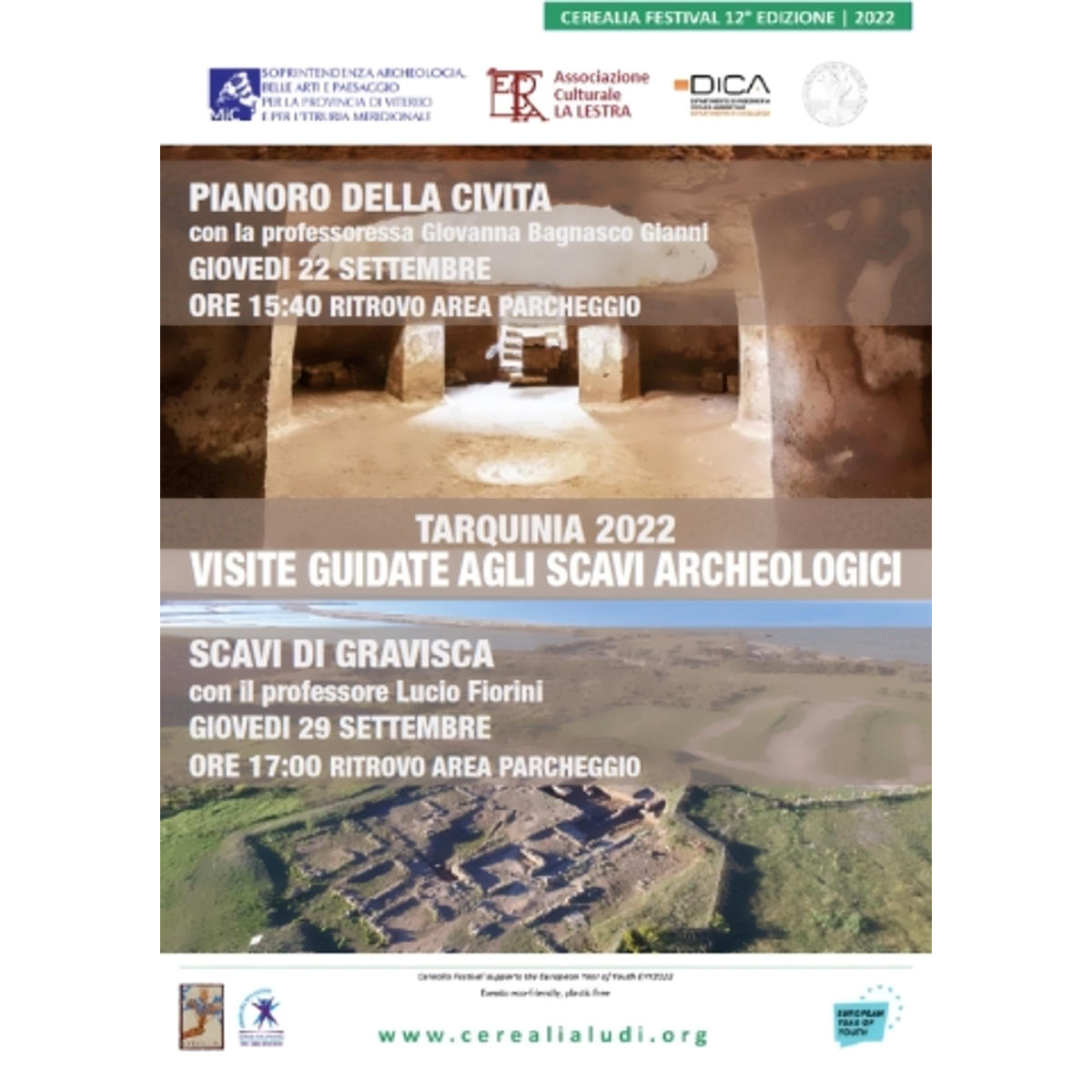 Tarquinia: gli scavi archeologici del Pianoro della Civita e di Gravisca al centro delle attenzioni della 12ª Edizione di Cerealia