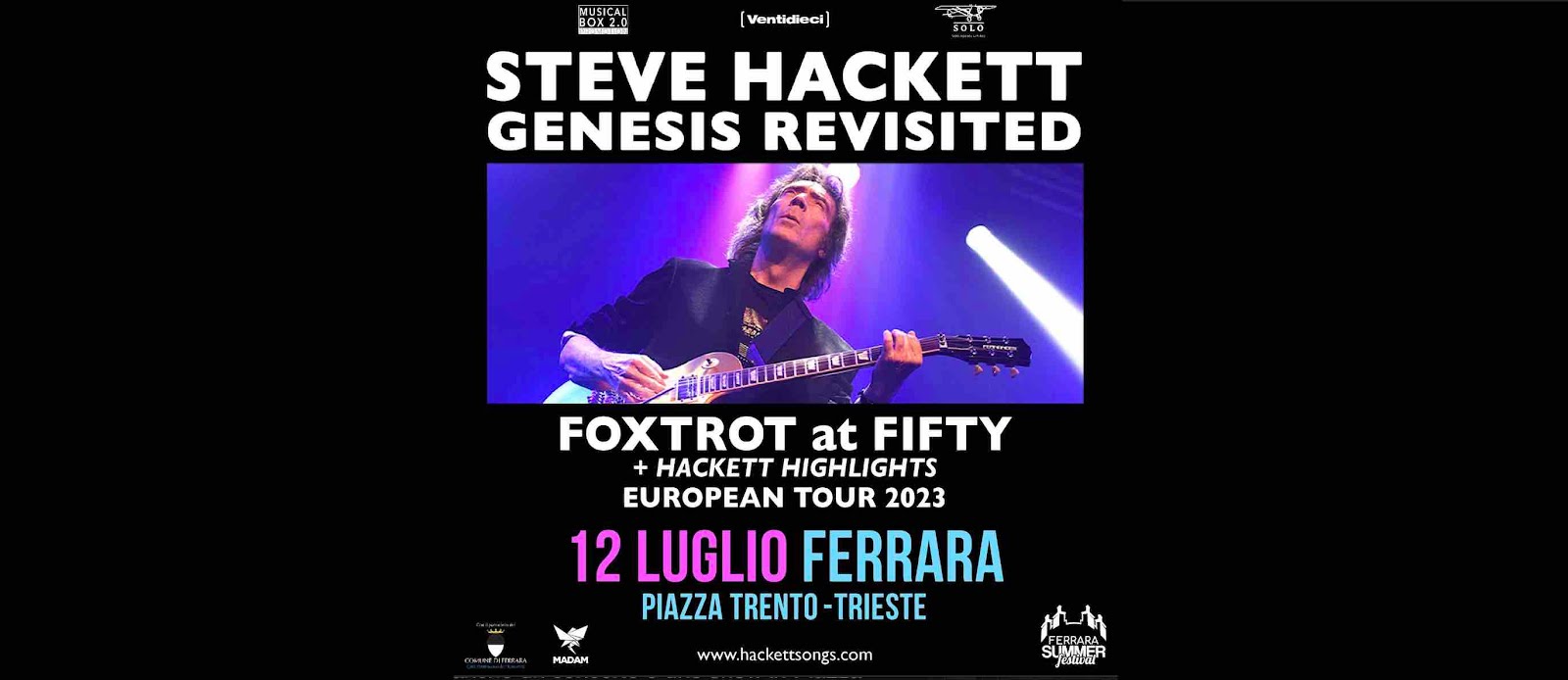 12/7 Steve Hackett al Ferrara Summer Festival