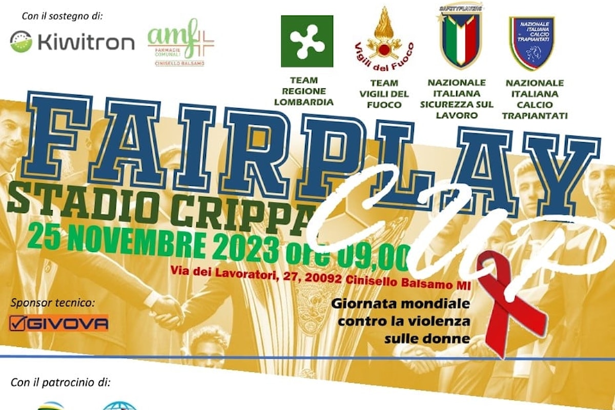 La Nazionale Italiana Sicurezza sul Lavoro Organizza la FairPlay Cup per la Promozione della Sicurezza sul Lavoro e Contro la Violenza sulle Donne