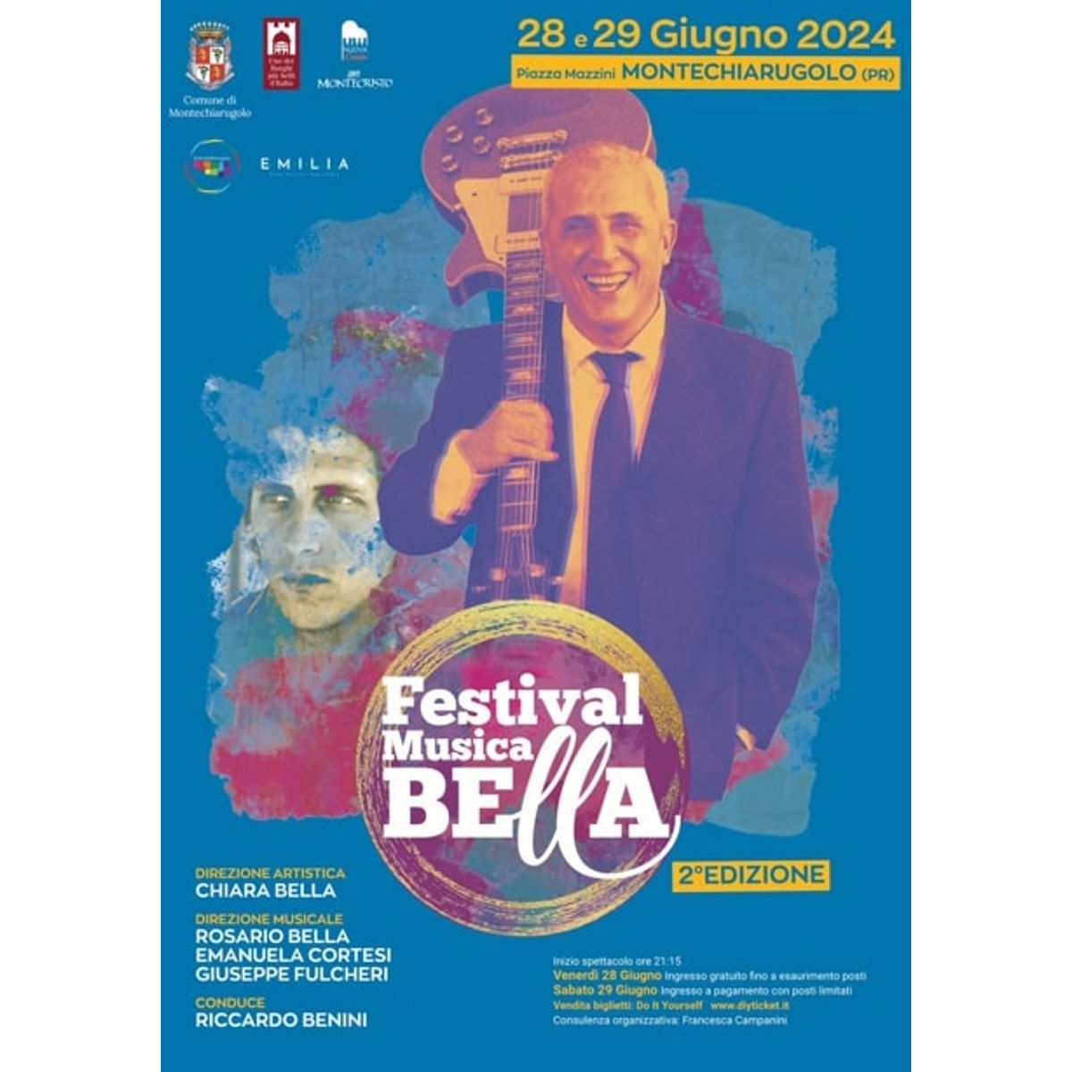 Festival Musica Bella: il 28 e il 29 giugno, in Piazza Mazzini, a Montechiarugolo (Parma), si terrà la 2ª edizione del festival dedicato al grande compositore e cantautore Gianni Bella