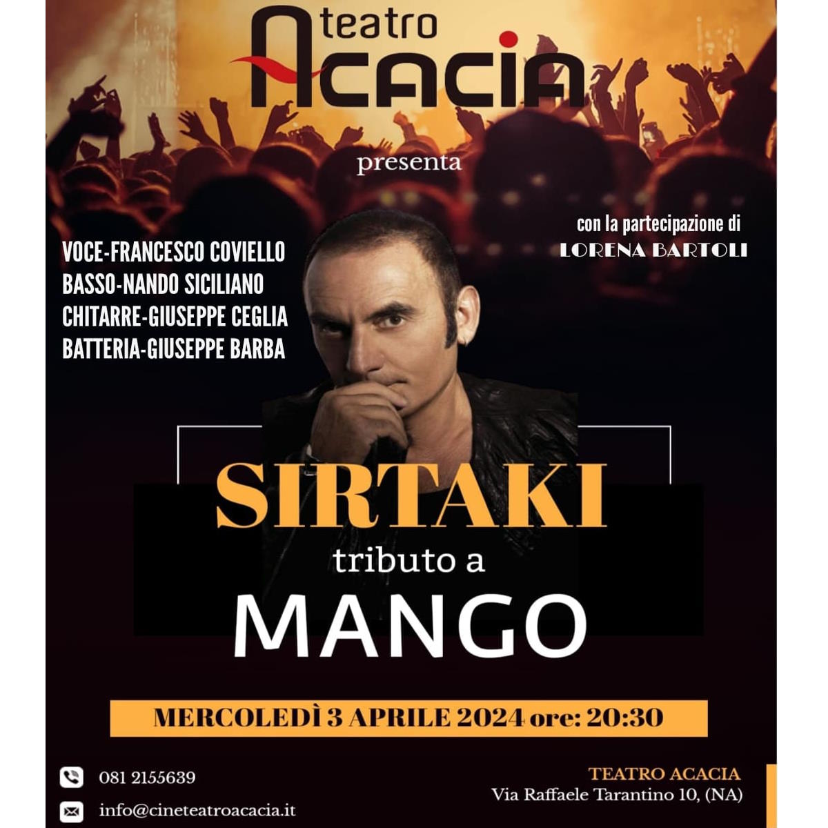 SIRTAKI tributo a MANGO al Teatro Acacia