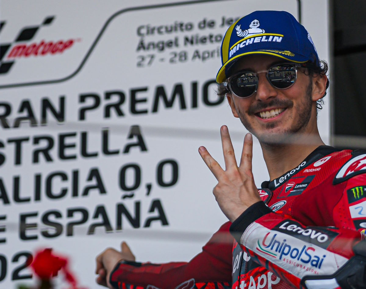 MotoGP, a Jerez Bagnaia fa un capolavoro e torna in corsa per il mondiale