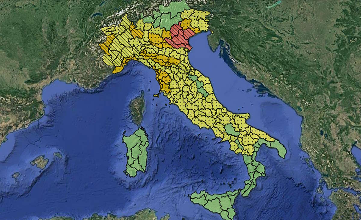 Giovedì 5 settembre: quasi tutta l'Italia in allerta per il maltempo