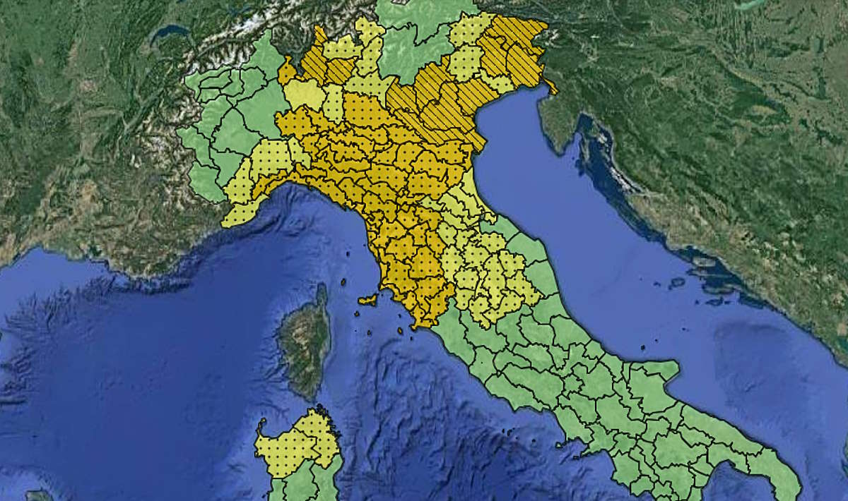 Domenica 8 settembre: per il maltempo allerta arancione in sei regioni al Centro-Nord