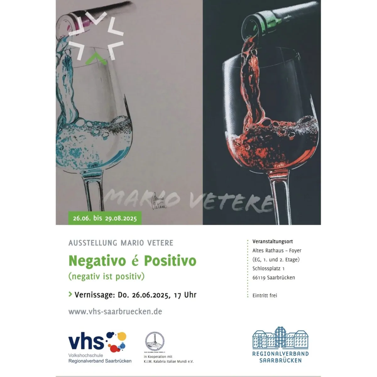 Negativo è Positivo: la prima mostra in Germania dell'artista Mario Vetere promossa da Kalabria Italiae Mundi e.V.
