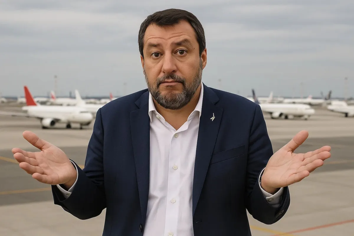 Mentre il traffico aereo era paralizzato in Lombardia, Piemonte e Liguria, che cosa faceva il ministro dei Trasporti Matteo Salvini?