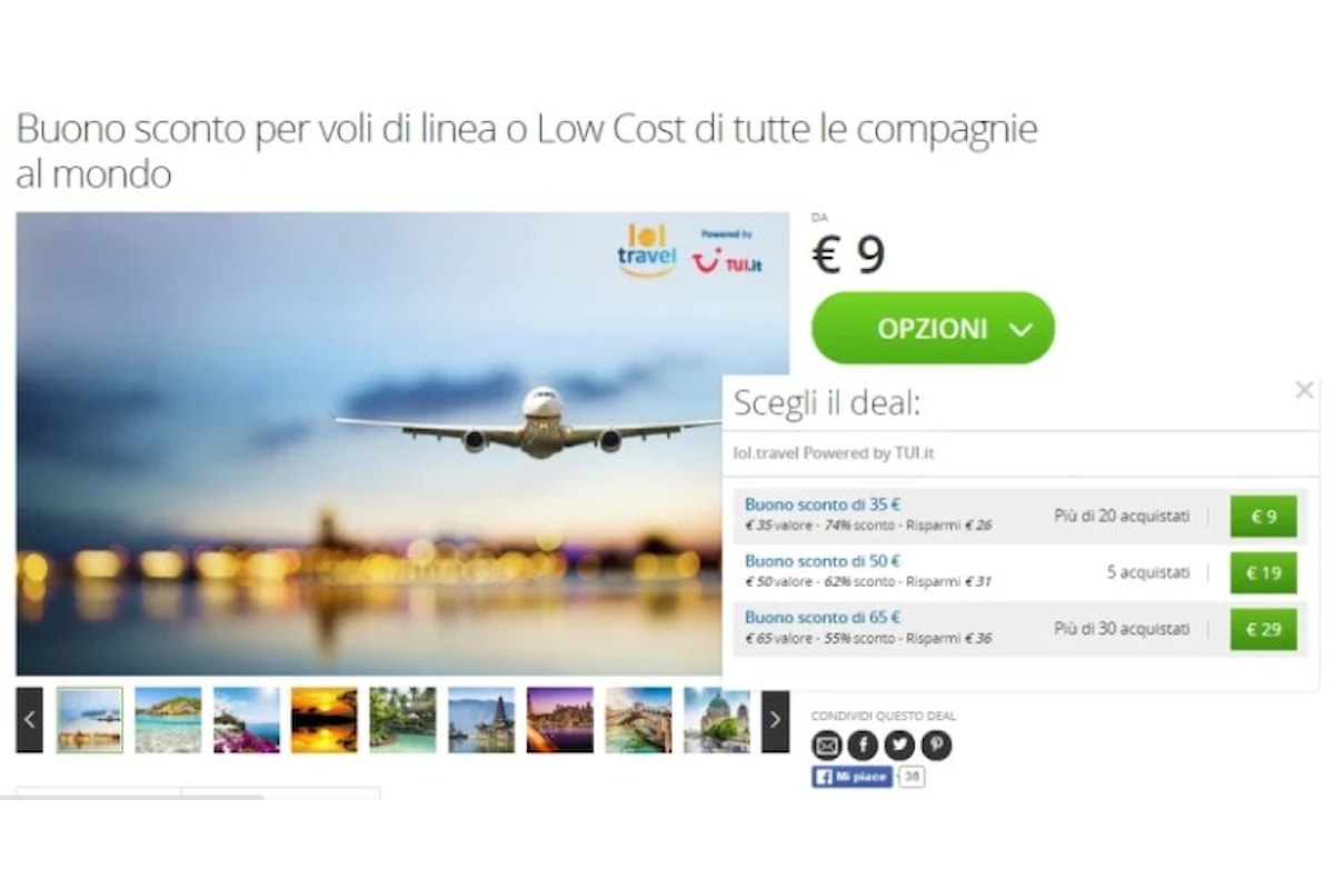 lol.travel si presenta con dei buoni sconto incredibili acquistabili su Groupon