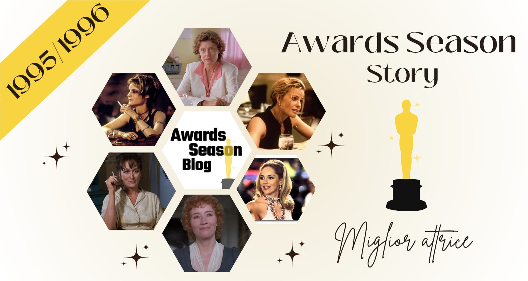 Oscar 1996: la gara per la Miglior attrice era tra Susan Sarandon e Sharon Stone