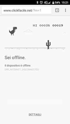 Passatempo di Google quando si è offline.