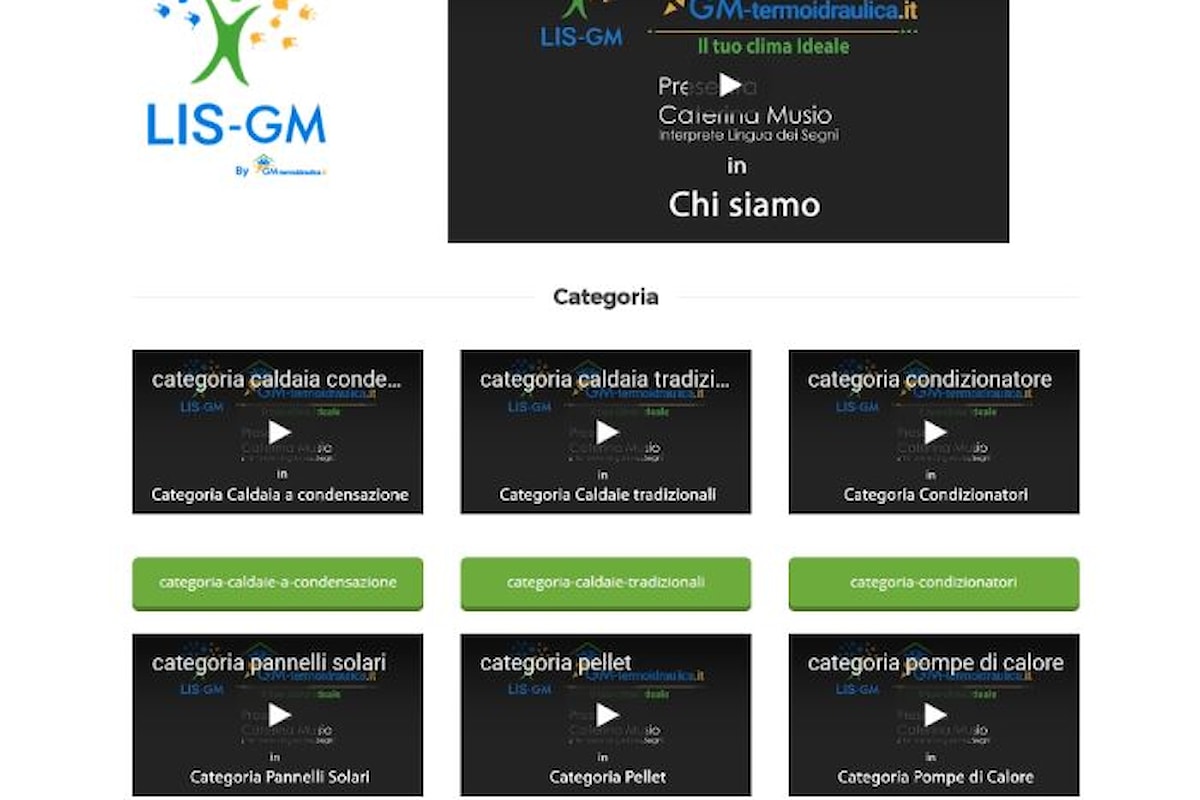 GM Termoidraulica lancia il primo sito di e-commerce per persone sorde