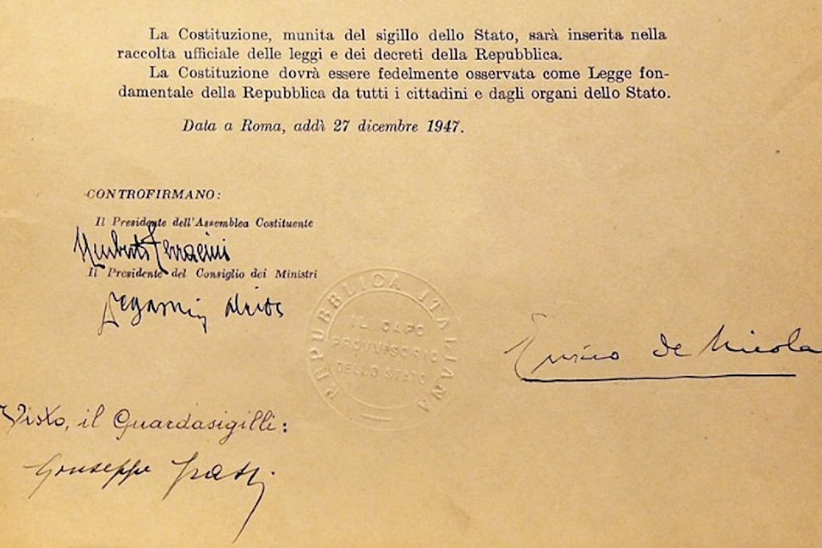 70 anni fa veniva approvata la Costituzione italiana