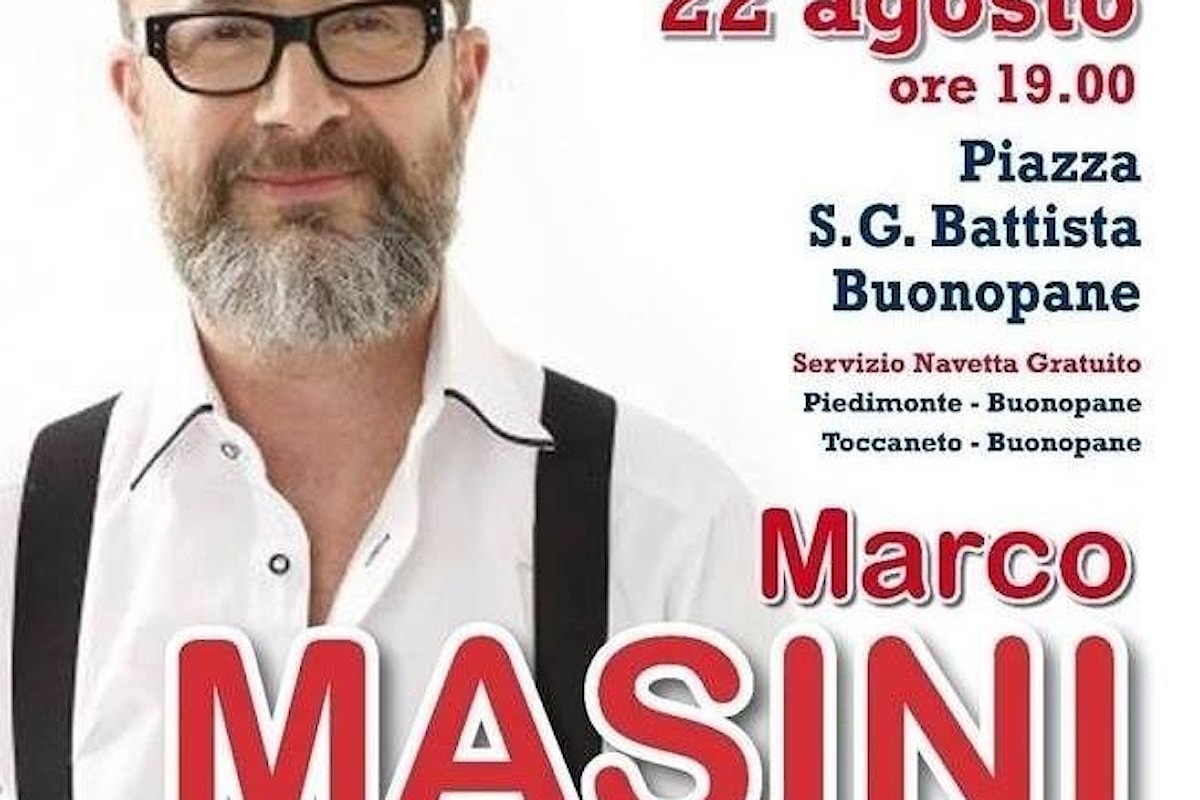 Marco Masini in concerto a Buonopane (Ischia) il 22 agosto