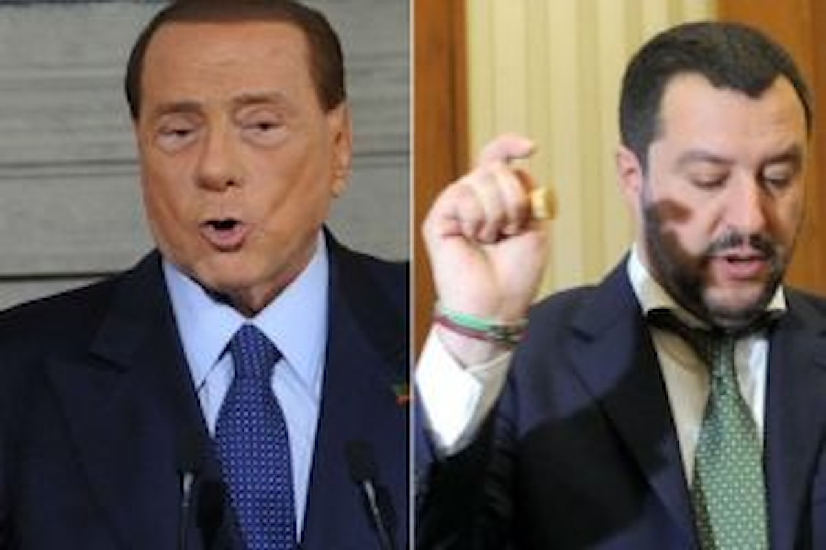 Matteo Salvini e l'ennesimo contrasto con l'ex premier Berlusconi
